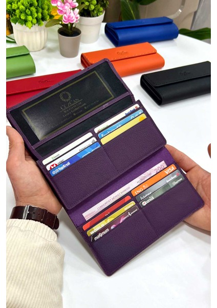 Hilton Hakiki Deri Örgü Detaylı Kadın Cüzdan indirimleri