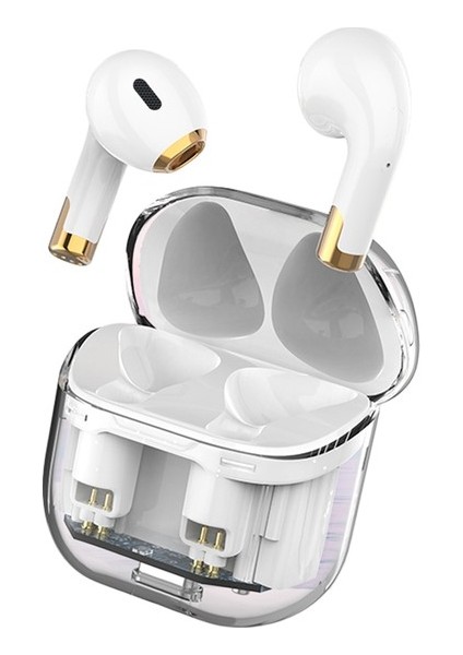 Amorus Apro 11 Bluetooth Kablosuz Kulaklık Stereo Ses Düşük Gecikmeli Spor Kulaklığı, 300MAH Pil Şarj Kutusu ile - Turuncu (Yurt Dışından)