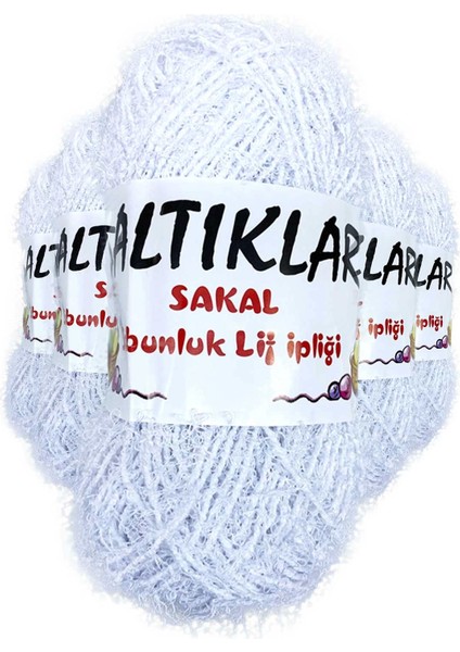 5 Adet Sakal Sabunluk Lif ipliği Optik Beyaz