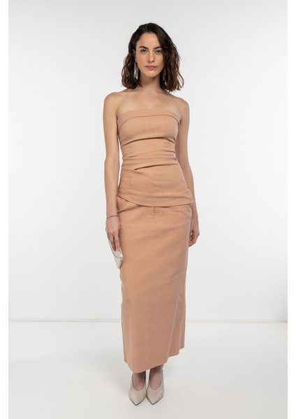 Moka Fit Kalem Midi Etek