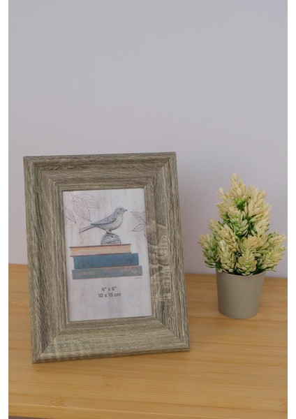 Dekoratif Mdf Resim Fotoğraf Çerçevesi 10 x 15 Gri THN76078 C1-1-18