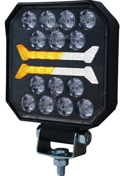 Kare Çalışma Lambası 10-30 Volt Off -Road Çift Renk Smile