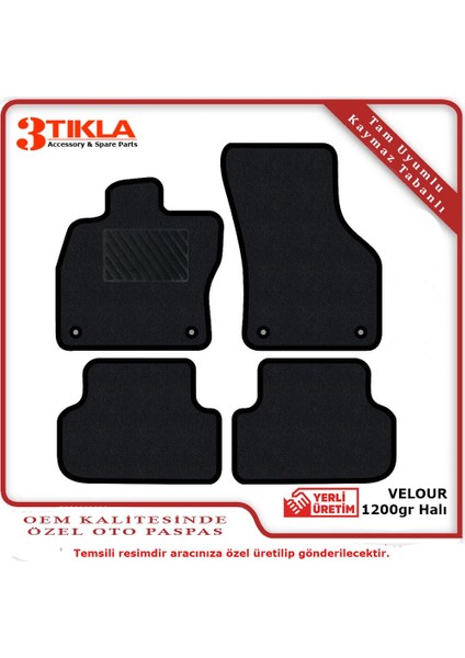 Suzuki Swift 2005-2010 Lüks Halı Paspas Seti Siyah