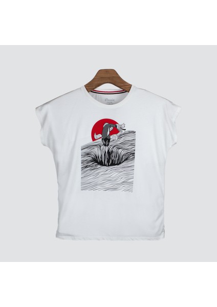 Fish Kadın Baskılı T-Shirt