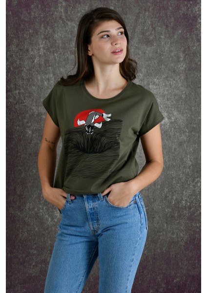Fish Kadın Baskılı T-Shirt