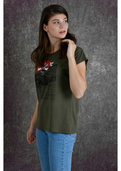 Fish Kadın Baskılı T-Shirt