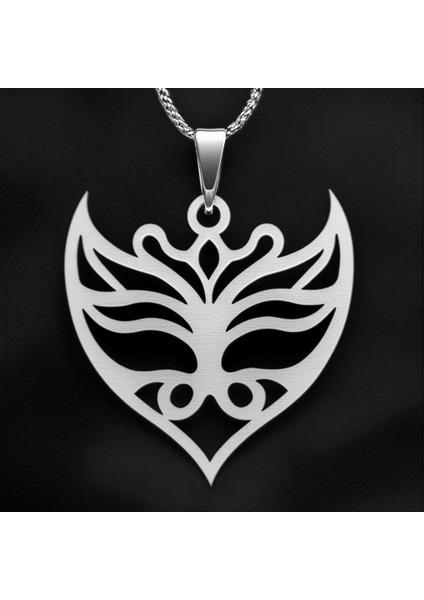 925 Ayar gümüş kolye maske SM3847