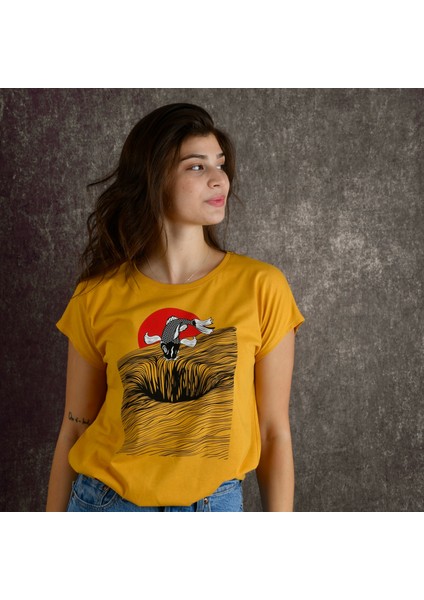Fish Kadın Baskılı T-Shirt