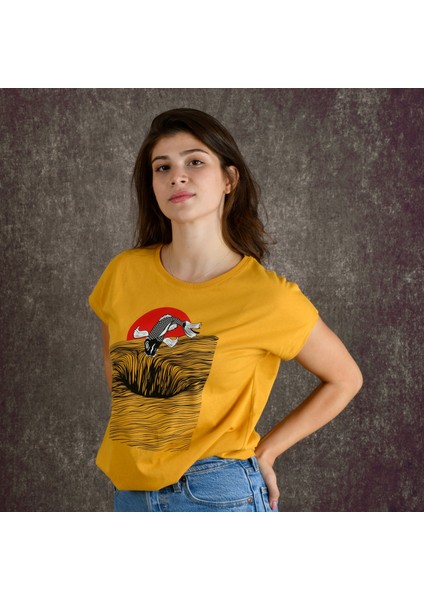 Fish Kadın Baskılı T-Shirt