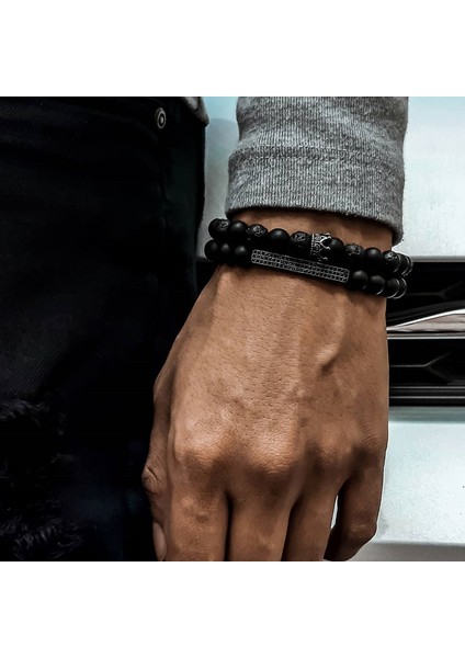 No.1 Boyutu 2021 Sıcak Trend Taç Boncuklu Erkek Bilezik Setleri Yeni El Yapımı Taş Boncuklu Bilezik Erkek Takı Hediye Pulsera Hombre (Yurt Dışından) modelleri