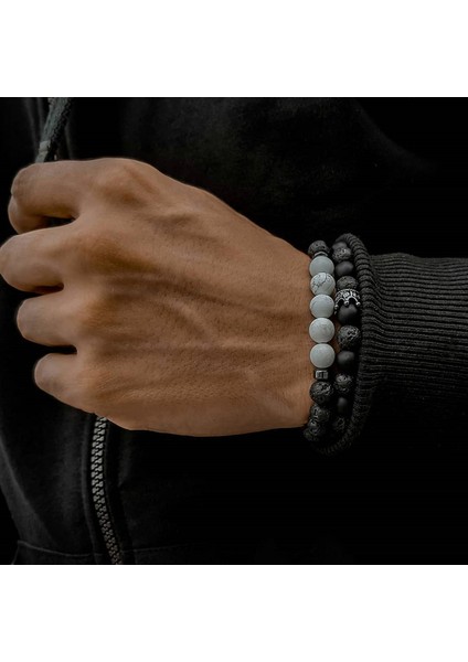 No.1 Boyutu 2021 Sıcak Trend Taç Boncuklu Erkek Bilezik Setleri Yeni El Yapımı Taş Boncuklu Bilezik Erkek Takı Hediye Pulsera Hombre (Yurt Dışından) fırsatları