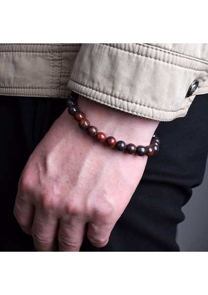 23CM Tarzı 41 Numara Erkek Bileklik Doğal Şifa Enerjisi Kaplan Gözü Bilezik Cilalı Lapis Lazuli Boncuklu Bilezik Elastik Pulsera Kadın Takı (Yurt Dışından)