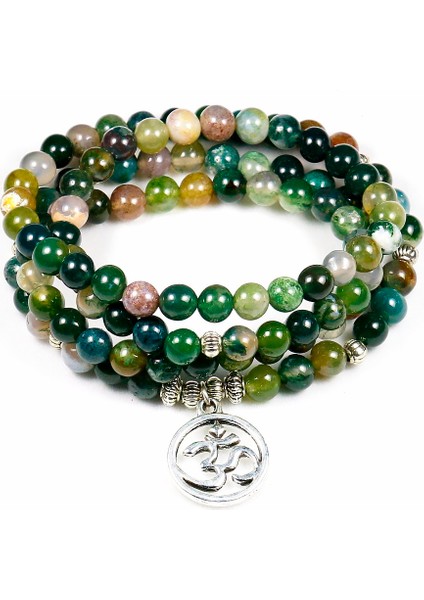 No.2 Boyutu Moda Kadın Hint Oniks 108 Mala Boncuklu Bilezik Çok Katmanlı Yüksek Lotus Şansı Yeni Tasarım Yoga Bileziği Erkekler Için Buddha (Yurt Dışından) fırsatları