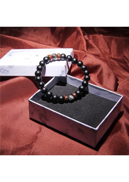 17CM Tarzı NO.167 Beden Lava Dağıtıcı Bileklik Erkek Bileklik Doğal Taş Bileklik Boncuk Erkek Takı Kadın Bilezik Hommes Bijoux (Yurt Dışından)