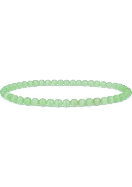 6MMBEADS-17CM Tarzı Kedi Gözü4 Doğal Yuvarlak Akik Oniks Taş Esnek Bileklik Kadın Erkek El Yapımı Yoga Takıları (Yurt Dışından)