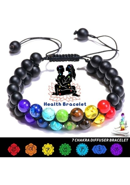Xysl1-8mm Erkek Kadın El Yapımı Şifa Enerjili Güneş Çakrası Bileklik Yedi Yoga Sekiz Gezegen Mala Boncukları Zinciri Yapımı Başak Bilezik Noel Hediyesi (Yurt Dışından)