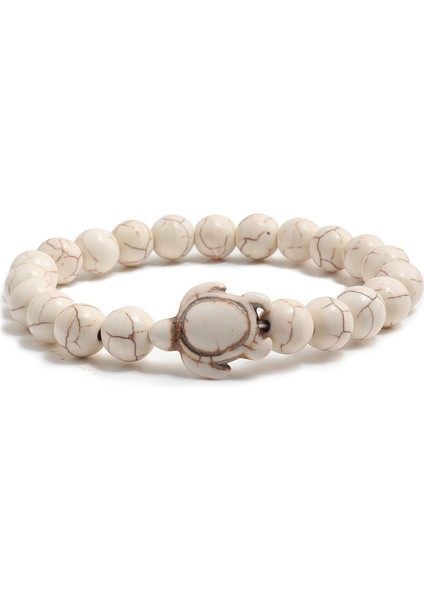 Kırmızı Siyah Moda Yaz Deniz Kaplumbağa Boncuk Bilezik Şanslı Doğal Taş Elastik Strand Bilezik Kadın Erkek El Zinciri Takı (Yurt Dışından) modelleri