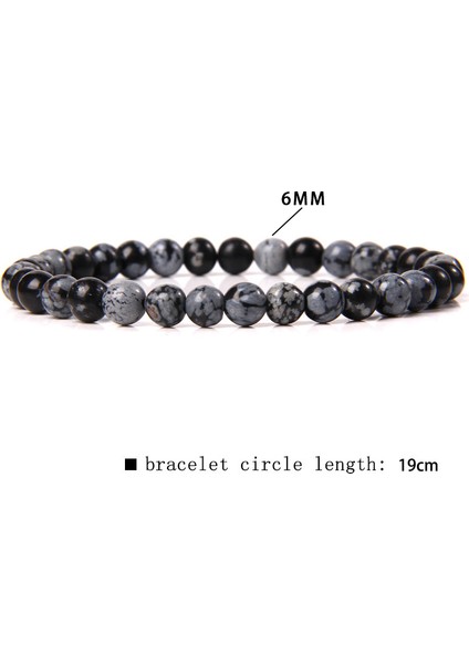 6 mm Stil Ejderha Kan Taşı Doğal Iyileştirici Enerji Mineralli Takı Kadınlar Vintage Pulsera Erkekler Gri Labradorit Sarı Aventurin Taş Boncuk Bilezikler (Yurt Dışından)
