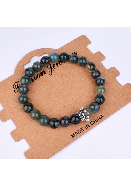 21CM Tarzı No.11 Boyutu Taş Boncuk Bileklik Çifti Hediye Arkadaşlar Takı Erkek Setleri Taç Kadın Bilezik Doğal Taş Boncuklu Bilezik Çift Bileziği (Yurt Dışından)