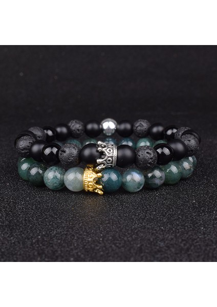 21CM Tarzı No.11 Boyutu Taş Boncuk Bileklik Çifti Hediye Arkadaşlar Takı Erkek Setleri Taç Kadın Bilezik Doğal Taş Boncuklu Bilezik Çift Bileziği (Yurt Dışından) indirimleri