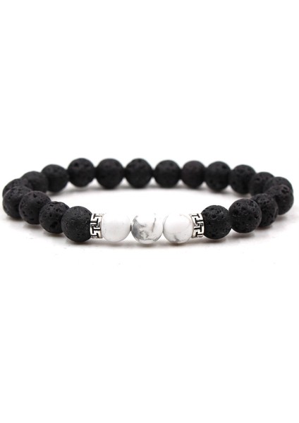 No.26 Boyutu Doğal Taş Çakra Bilezik Siyah Lava Boncuklu Kadın ve Erkekler Için Dengeli Yoga Bileziği Püskül Feminina Buddha Dua Takı (Yurt Dışından) modelleri