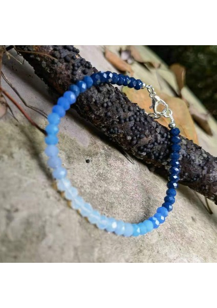 A30 Opal Bilezik, Ekim Doğum Taşı Bileziği Labradorit Bilezik Labradorit Pirinç Mavi Işık Boncuklu Katmanlı Bilezik (Yurt Dışından)