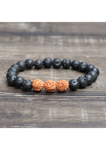 21CM Tarzı No.13 Boyutu Doğa Vajra Bodhi Rudraksha Bilezik Erkekler Meditasyon Mala Boncuk Bilezik Kadınlar Takı Yeni Dua Tibet Budizm Bileziği (Yurt Dışından)