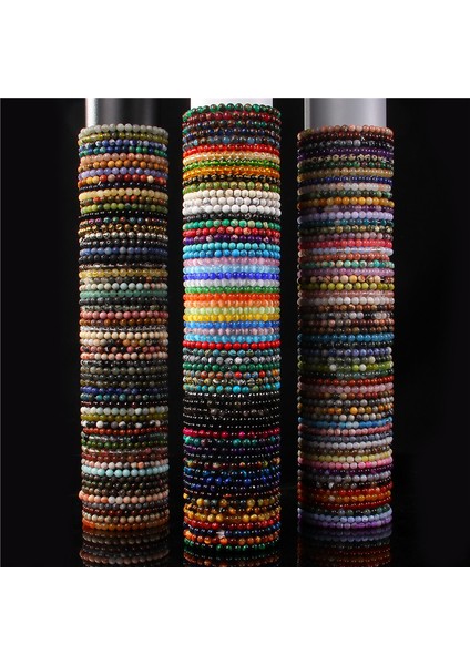21CM Tarzı Slogan Doğal Taş Bilezikler 6mm Boncuklu Bilezikler Labradorit Kaplan Gözü Taşlı Şans Bilezikleri Kadınlar Için Takı Erkekler Için Pulsera (Yurt Dışından)