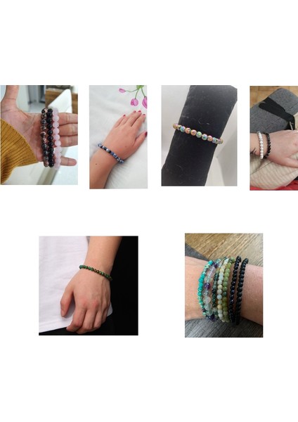 21CM Tarzı Slogan Doğal Taş Bilezikler 6mm Boncuklu Bilezikler Labradorit Kaplan Gözü Taşlı Şans Bilezikleri Kadınlar Için Takı Erkekler Için Pulsera (Yurt Dışından)