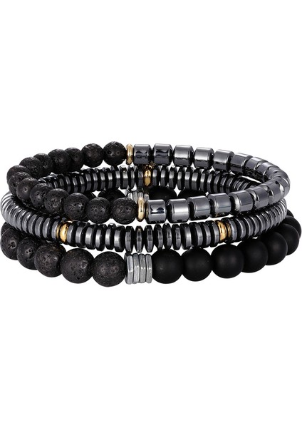 C72 Lüks ve Vintage Mat Hematit Boncuklu Erkek Bileklik Cool Geometri Taş Şans Bileklik Homme Pulseira (Yurt Dışından) indirimleri