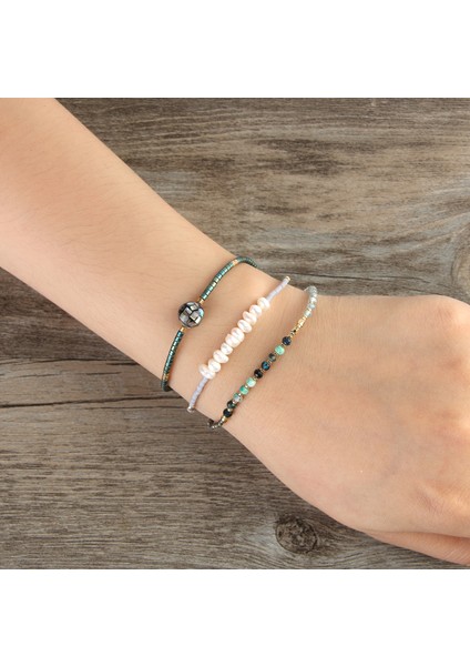 AZX-18011A Kelıtch Miyuki Bileklik Tohum Boncuklu Altın Takı El Yapımı Ayarlanabilir Deniz Kabukları Inci Dize Manşet Şans Bileziği Kadın Kız Için (Yurt Dışından) modelleri