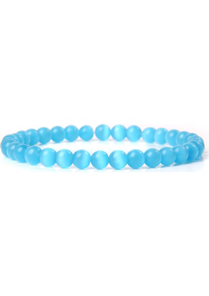 19CM Tarzı Kedi Gözü Doğal Taş Bilezikler 6mm Boncuklu Bilezikler Labradorit Kaplan Gözü Taşlı Şans Bilezikleri Kadınlar Için Takı Erkekler Için Pulsera (Yurt Dışından)