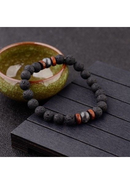 383-X1 Amader Vintage Siyah Lav Taşı Bilezik Erkekler Meditasyon Doğal Ahşap Boncuk Bilezik Kadınlar Dua Takı Yoga (Yurt Dışından) fiyatları