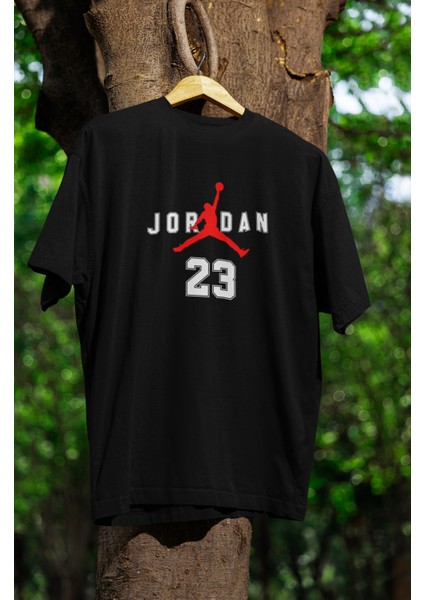 M.jordan 23 Bisiklet Yaka Yüksek Kalite Baskılı Siyah T-Shirt modelleri