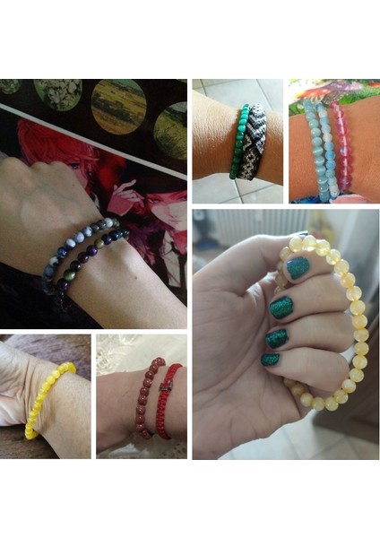 Ayarlanabilir Stil 4. Kalsedon Doğal Taş Ametist 6mm Boncuklu Bileklik Kadın Erkek Örme Bilezik Lapis Lazuli Mavi Mor Akik Meditasyon Takı (Yurt Dışından)