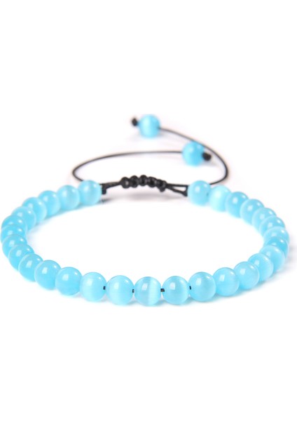 Ayarlanabilir Stil 4. Kalsedon Doğal Taş Ametist 6mm Boncuklu Bileklik Kadın Erkek Örme Bilezik Lapis Lazuli Mavi Mor Akik Meditasyon Takı (Yurt Dışından)