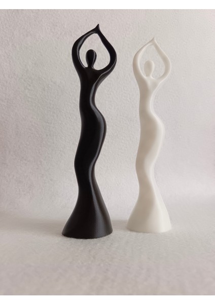 Dans Eden Kadın 2'li Dekoratif Biblo Obje Aksesuar (20X5 Cm)
