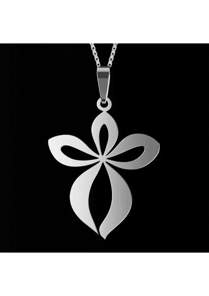 925 Ayar gümüş kolye çiçek SM3813