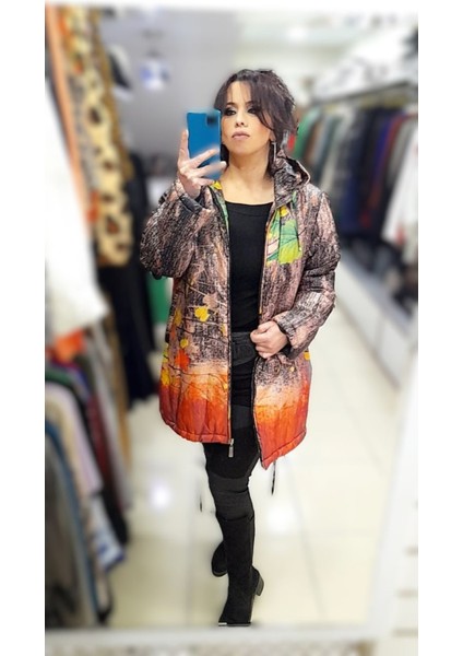 Siyah Yaprak Desenli Kaban fiyatları