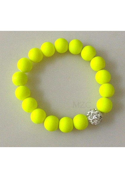 No.3 Boyutu Piecelot Mix Neon Florasan Şeker Renk Esnek Kristal Top Boncuk Bileklikler Erkek Kadın D3546 (Yurt Dışından)