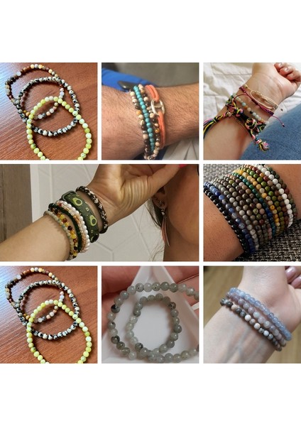 21CM Tarzı Karpuz Taşı 4mm Doğal Taş Lapis Lazuli Boncuklu Esnek Bileklik Moda Yuvarlak Boncuklu Bilezik Kadın Erkek Yoga Takı Hediye (Yurt Dışından) modelleri