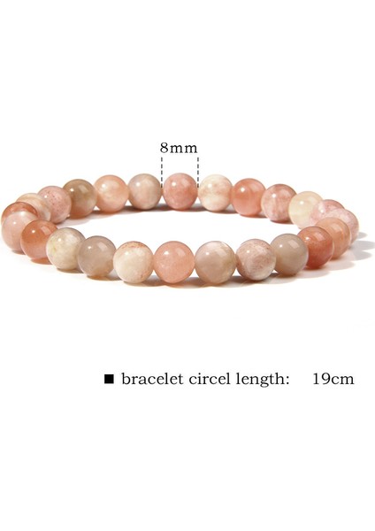19CM Tarzı Harita Taşı Doğal Taş Boncuklu Bileklik Erkekler 8mm Yuvarlak Güneş Taşı Kuvars Kristal Boncuklar Şifa Yoga Bileklik Kadınlar Erkekler Için Çakra Takı (Yurt Dışından)