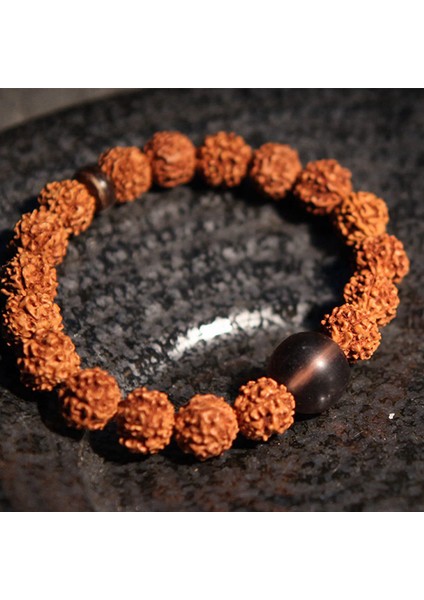 17CM Tarzı No.11 Boyutu Rudraksha Vajra Bodhi Bilezik Erkekler Meditasyon Mala Kristal Boncuk Bilezikler Takı Dua Çakralar Tibet Budizm Bilezik (Yurt Dışından)