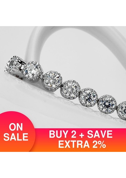 18CM Lüks 4mm Yuvarlak Cz Gümüş Renkli Elde Tenis Bileziği ve Bilezikler Kadınlar Takı Düğün Sevgililer Günü Hediyesi (Yurt Dışından) fiyatları