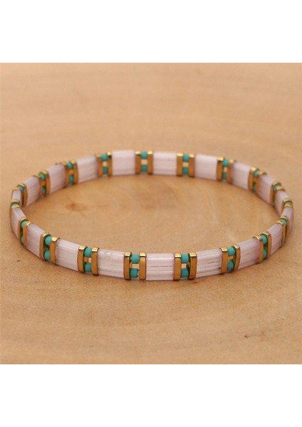 HDB141-9 2020 Bohemia Tila Miyuki Bileklik Kadınlar Için Karışık Renkler Moda Şık Sarma Ins Gökküşağı Desen Boncuk Bilezikler Boho Mücevher - Amac: (Yurt Dışından)