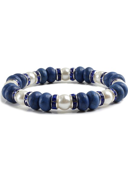 Stil 8 Moda Vintage Boho Çekic Bilezik Bileklik Kadın Doğal Taş Mavi Turkuaz Boncuk Strand Bilezik Erkek Takı Pulseras Mujer (Yurt Dışından)