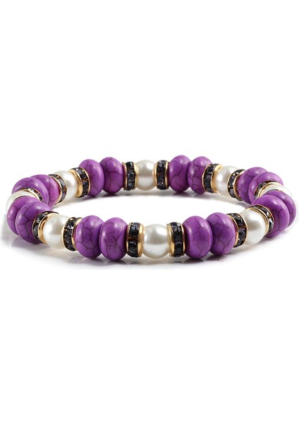 Stil 8 Moda Vintage Boho Çekic Bilezik Bileklik Kadın Doğal Taş Mavi Turkuaz Boncuk Strand Bilezik Erkek Takı Pulseras Mujer (Yurt Dışından) fırsatları
