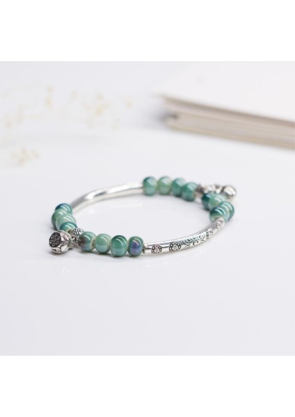 18CM Tarzı No.12 Boyutu Küçük Saf ve Taze Tibet Gümüş Aksesuar Seramik Bilezik Kızlar Kadınlar Bayanlar Için El Kateriği Dişi #1555 (Yurt Dışından) modelleri