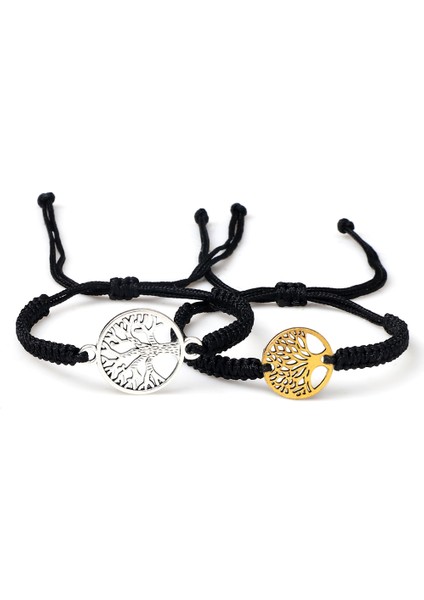 Stil 12 Kırmızı Siyah Hayat Ağacı Iplik Bileklik Erkek El Dokuması Örme Ayarlanabilir Tibetli Budist Bilezik Kadın Sevgili Takı Hediye (Yurt Dışından)