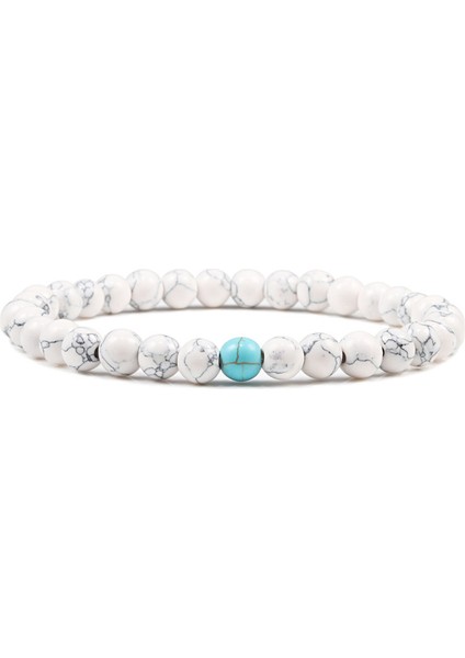 Stil 5 Doğal Taş Boncuk Bilezik Erkek Turkuaz Bilezik Kadın Boncuklar Yaratıcı Hediye Sevgililer Için En Iyi Arkadaş Pulsera Mujer (Yurt Dışından)